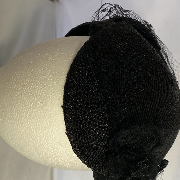 Styled By Coralie Vintage Ladies Dress Hat Black - Picture 3 of 7